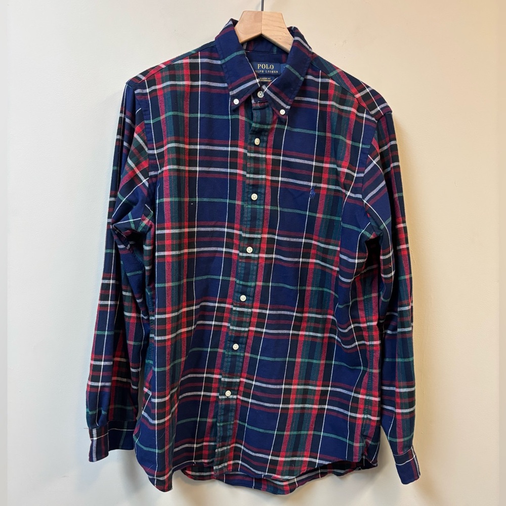 Polo Ralph Lauren Tartan Plaid‎ Classic Fit Performance Light Flannel Shirt